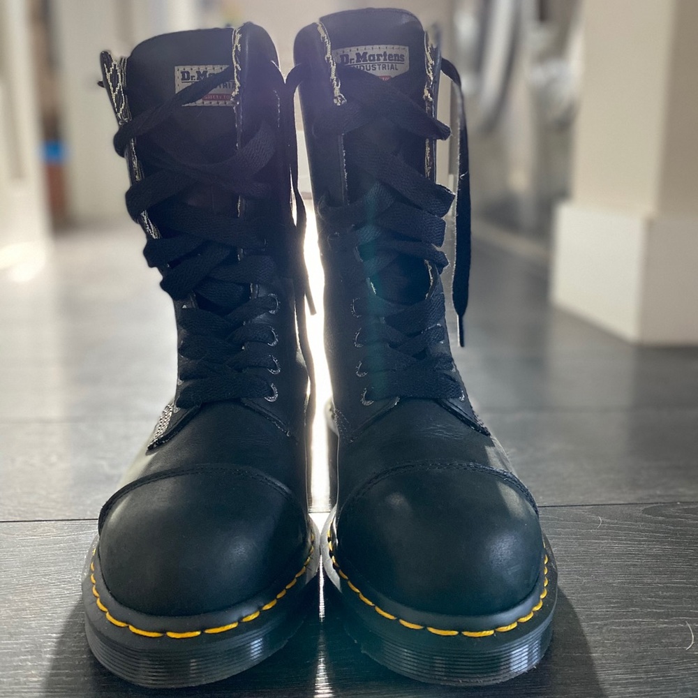 Dr. Marten’s steel toe high top industrial boots